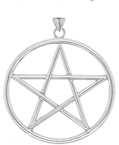 Fine Sterling Silver Pentagram Star Pendant (Small) $16.24 Pendants & Coins