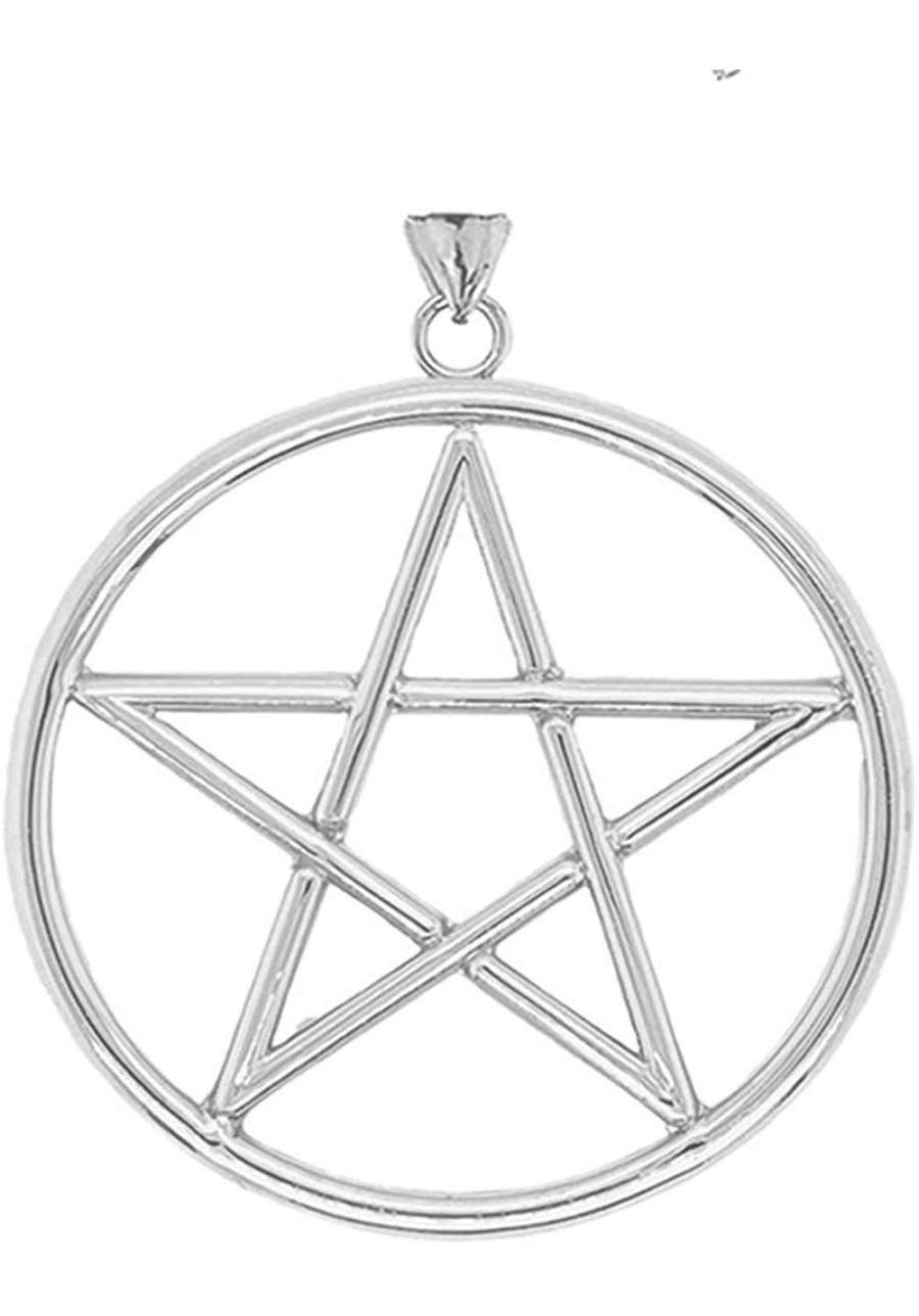 Fine Sterling Silver Pentagram Star Pendant (Small) $16.24 Pendants & Coins