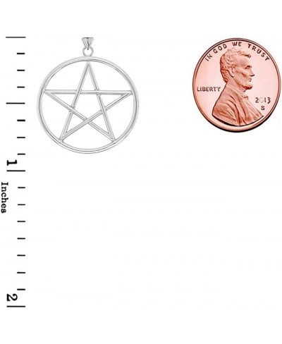 Fine Sterling Silver Pentagram Star Pendant (Small) $16.24 Pendants & Coins