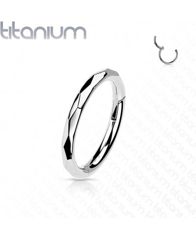 Implant Grade Titanium Hinged Segment with Faceted Side (Sold Per Piece) $13.82 Piercing Jewelry