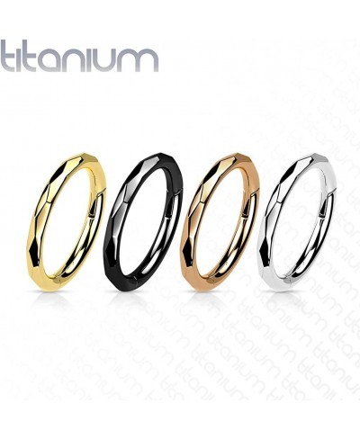 Implant Grade Titanium Hinged Segment with Faceted Side (Sold Per Piece) $13.82 Piercing Jewelry