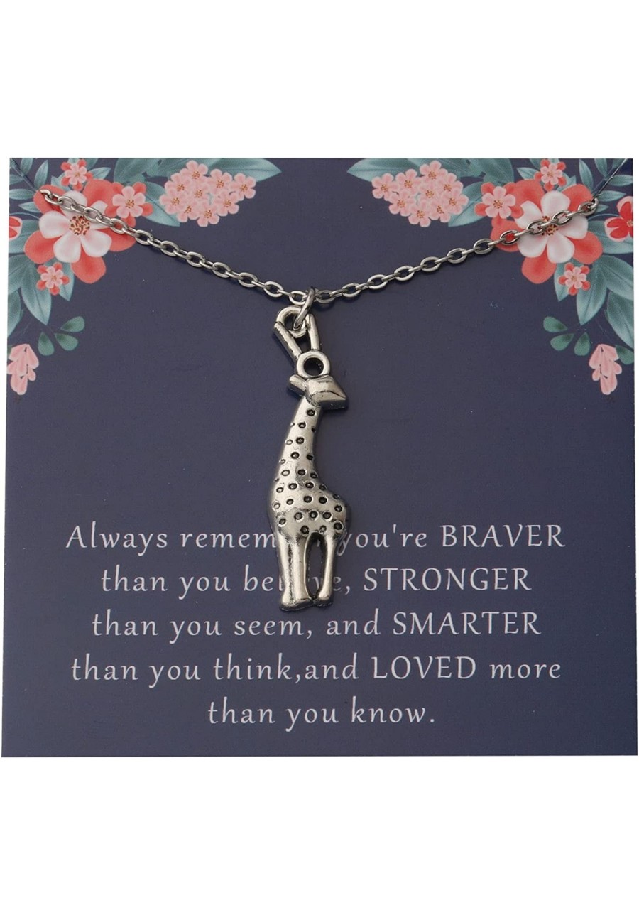 Giraffe Gift Giraffe Jewelry Always Remember You are Braver Stronger Smarter Than You Think Bracelet Giraffe Lovers Gift Anim...