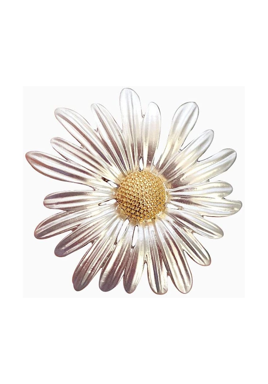 Elegant Vintage Metal Plant Flowers Daisy Brooch Women Brooch Pins Sweater Shawl Clips Brooches Wedding Decoration Flower Pin...