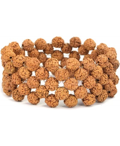 Natural Rudraksha Bracelet 8 mm Beads for Men and Women (Colour - Brown) $47.08 Stretch