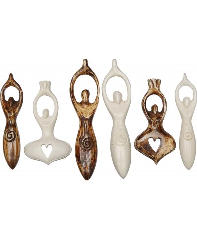 Goddess Pendant Set - Six Bone Goddesses $22.87 Pendants & Coins