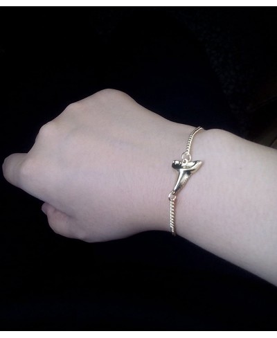 Gold Tone Shark Tooth Charm Bracelet $22.22 Link