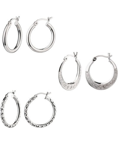 Sterling Silver Small Hoop Earrings Set of 3 $28.20 Jewelry Sets