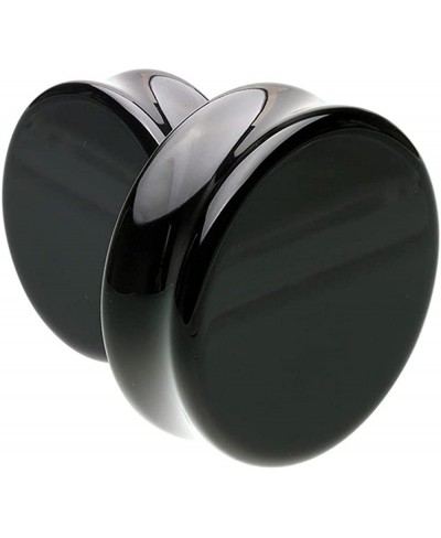 Supersize Black Agate Natural Stone Double Flared Ear Gauge Plug $29.30 Piercing Jewelry