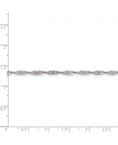 Sterling Silver Singapore Chain Necklace or Bracelet $30.17 Chains