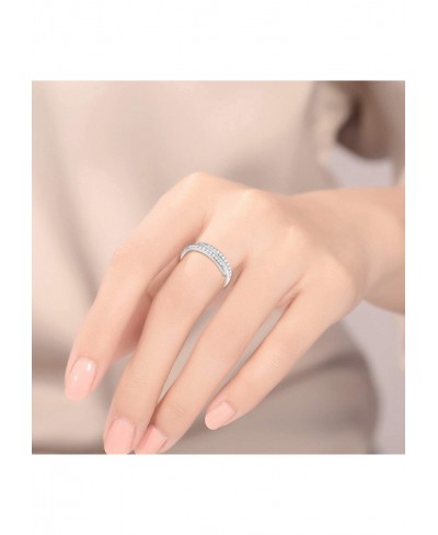 925 Sterling Silver Ring Cubic Zirconia Band Inspirational Jewelry Christmas Gift for Women Girls $31.16 Bands