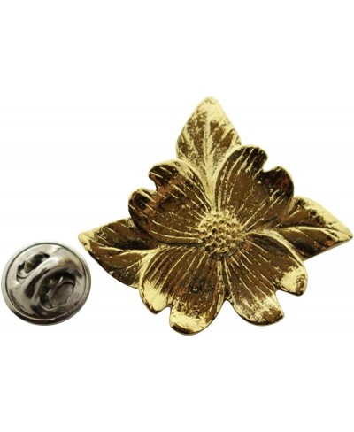 Dogwood Flower Pin ~ 24K Gold ~ Lapel Pin - 24K Gold Plated $20.21 Brooches & Pins