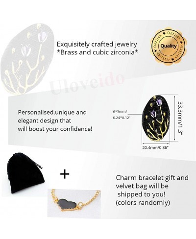 Two Tones Exaggerated Gold Tree Branch Black Ring Symbol of Life Big Halloween Rings for Women Y565 $8.03 Bands