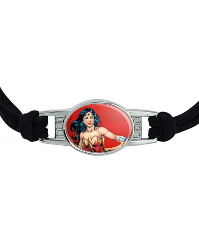 Wonder Woman Character Novelty Suede Leather Metal Bracelet $18.24 Strand