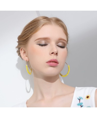 Beautiful Fashion Color Crystal Hoop Earrings Drop Earrings for Women Jewelry $10.38 Hoop