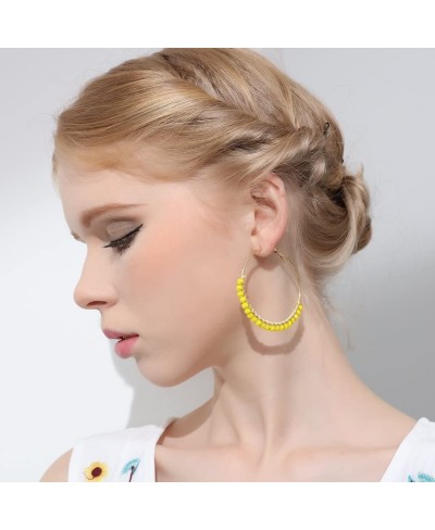 Beautiful Fashion Color Crystal Hoop Earrings Drop Earrings for Women Jewelry $10.38 Hoop