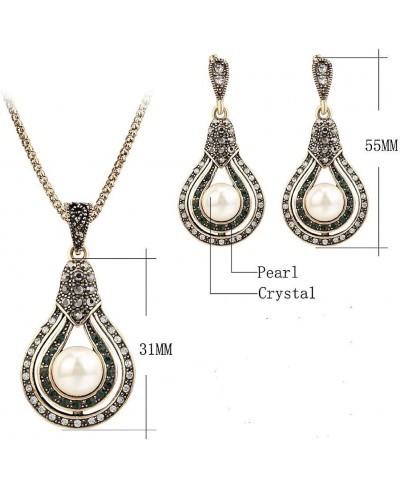 jewelry set delicate necklaces Vintage gems and pearl jewelry Women's bridal wedding jewelry $18.10 Jewelry Sets