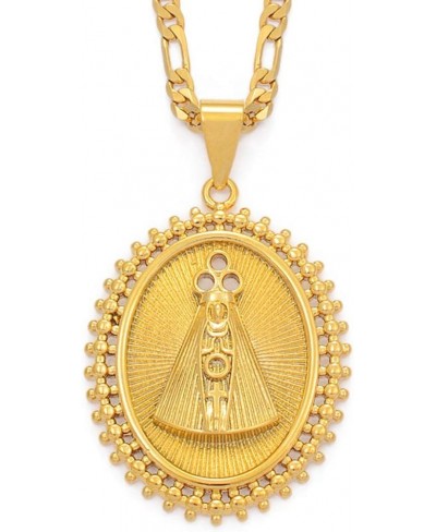 Our Lady of Aparecida Pendant Necklaces Gold Color Virgin Mary Chain Necklaces Brazilian Catholics Jewelry 45Cm $20.43 Chains