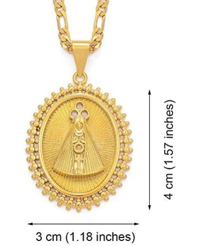 Our Lady of Aparecida Pendant Necklaces Gold Color Virgin Mary Chain Necklaces Brazilian Catholics Jewelry 45Cm $20.43 Chains