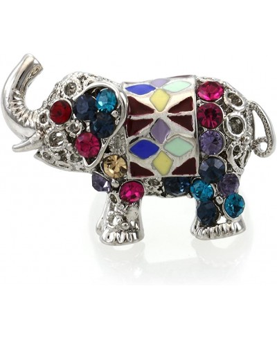 Multi Colorful Elephant Cocktail Ring Safari Animal Blue Pink Adjustable Band Costume Fashion Jewelry $9.89 Bands