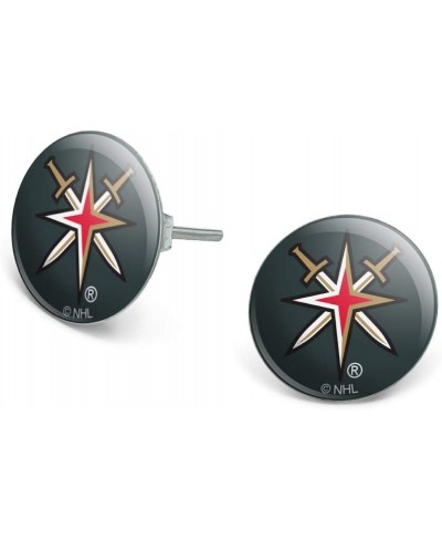 NHL Vegas Golden Knights Logo Novelty Silver Plated Stud Earrings $14.65 Stud