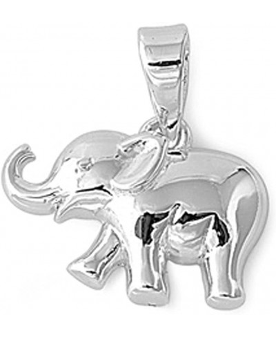 Animal High Polish Elephant Pendant .925 Sterling Silver Cute Shiny Charm $18.57 Pendants & Coins