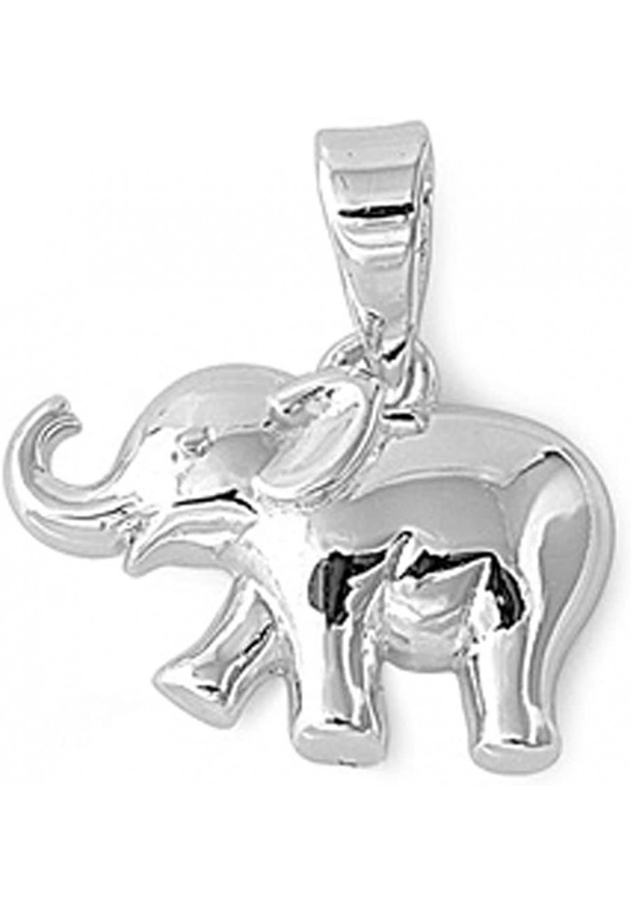 Animal High Polish Elephant Pendant .925 Sterling Silver Cute Shiny Charm $18.57 Pendants & Coins