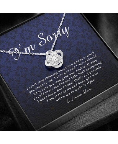 Love Knot Necklace I'm Sorry Card Apology Gift For Her Forgiveness Gift I'm Sorry Gift For Wife Girlfriend Apology Gift Gift ...