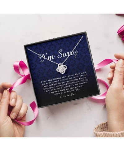 Love Knot Necklace I'm Sorry Card Apology Gift For Her Forgiveness Gift I'm Sorry Gift For Wife Girlfriend Apology Gift Gift ...