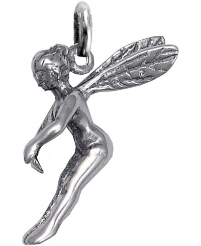 Sterling Silver 3D Winged Fairy Charm $24.63 Pendants & Coins