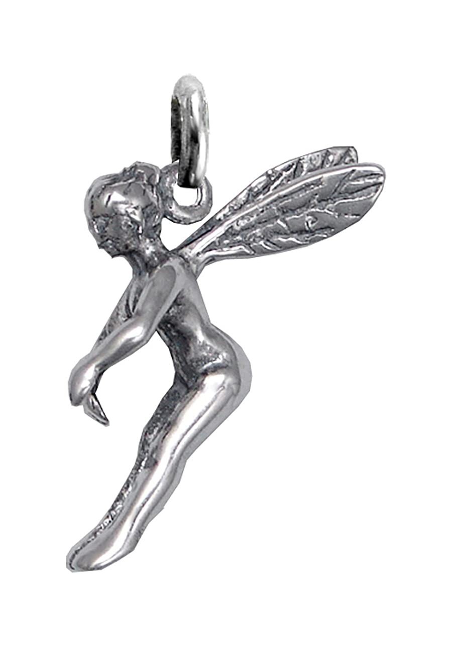 Sterling Silver 3D Winged Fairy Charm $24.63 Pendants & Coins