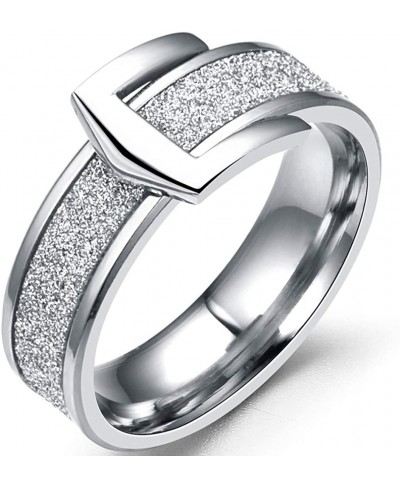 6mm Stainless Steel Belt Buckle Style Wedding Band Ring $10.08 Wedding Bands