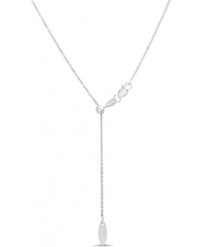 Women's Necklace - 925 Sterling Silver Lightweight Delicate Chain Y-Necklace - Box Snake Cable Rolo $14.18 Chains