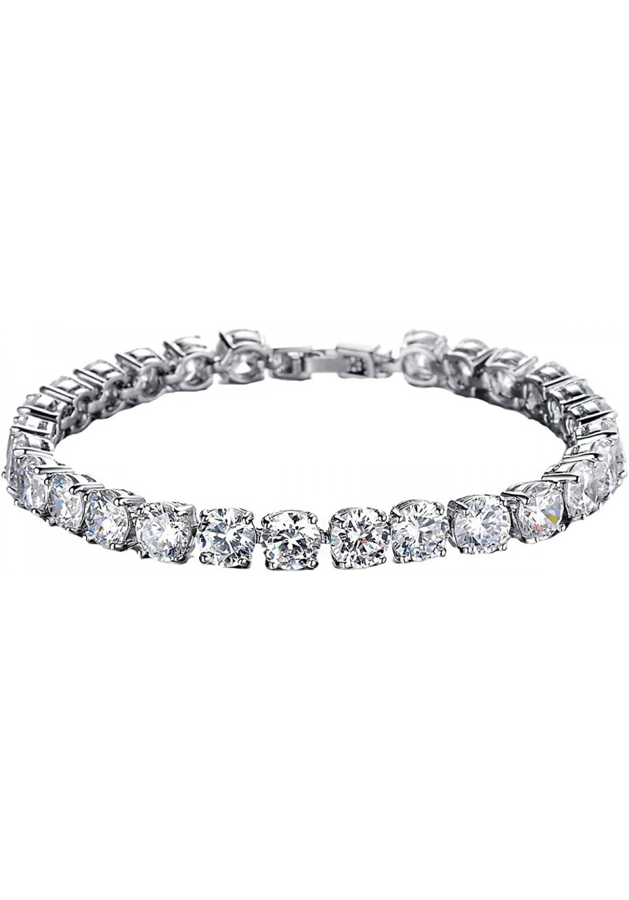 Crystals from Swarovski Royal White Diamond Crystal Bracelet for Women & Girls $21.86 Link