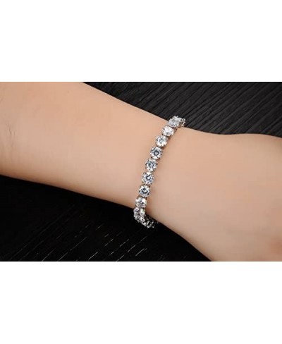 Crystals from Swarovski Royal White Diamond Crystal Bracelet for Women & Girls $21.86 Link