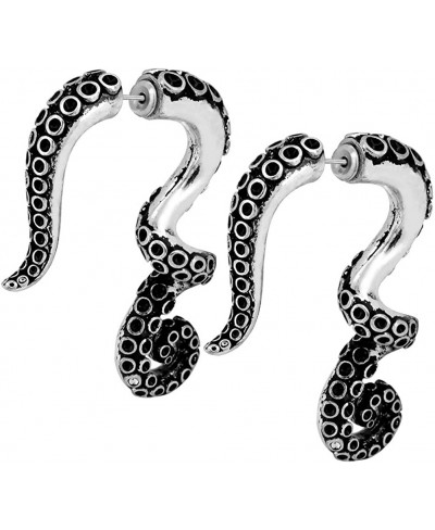 2PCS Fake Lobe Earrings 18G Burn Silver Earrings Cobra Fake Spiral Tapers Fake Gauges Faux Plug Taper 3D Cobra Body Piercing ...