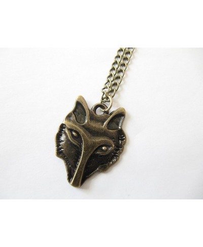 Fox Necklace Fox Jewelry Wolf Necklace Fox Pendant Charm Necklace Animal Jewelry $10.99 Lockets