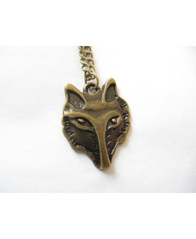 Fox Necklace Fox Jewelry Wolf Necklace Fox Pendant Charm Necklace Animal Jewelry $10.99 Lockets