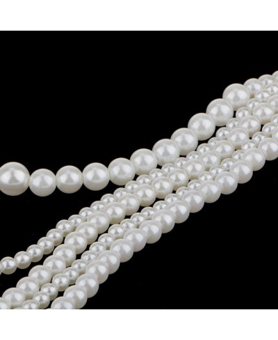 Women Long Multi Layer String Faux Pearls Beads Strand Necklace White Beaded $15.12 Pearl Strands