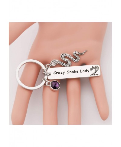 Snake Lover Gift Crazy Snake Lady Keychain Snake Charm Pendant Dainty Serpent Snake Jewelry $13.45 Pendants & Coins