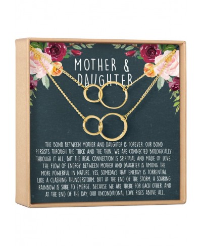 Mother & Daughter Necklace - Gift ideas Heartfelt Card & Jewelry Gift for Birthday Holiday Mother's Day Gift Gifts for Mom Ch...