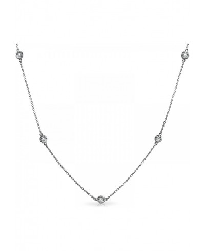 Minimalist Long CZ by The Yard Tin Cup Chain Necklace for Women 14K Gold Plated 925 Sterling Silver 16 18 20 24 36 Inch $40.9...