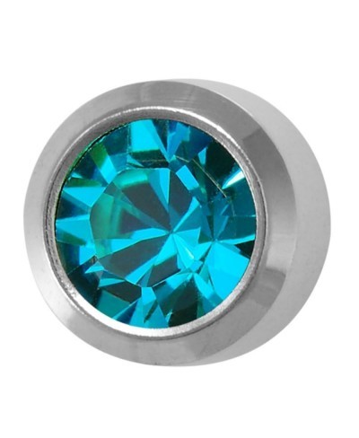 December/Blue Zircon Regular 4mm Stainless Steel Bezel Setting Ear Piercing Stud Earrings Birthstone $10.16 Stud