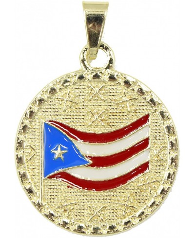 Puerto Rico Flag Pendant - Pto. Rico Flag Dije 18k Gold Plated Pendant with 22 inch Chain $27.33 Pendants & Coins