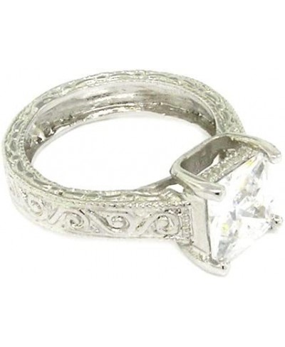 Vintage Solitaire Engagement Ring w/Radiant White CZ $18.50 Engagement Rings