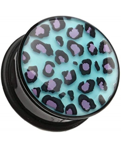 Glow in The Dark Cheetah Print Single Flared Ear Gauge Plug $13.37 Piercing Jewelry