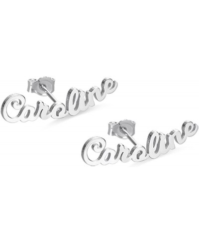 Name Earrings Personalized Hypoallergenic Name Earrings Sterling Silver Jewelry Gifts for Women Girls $31.53 Stud