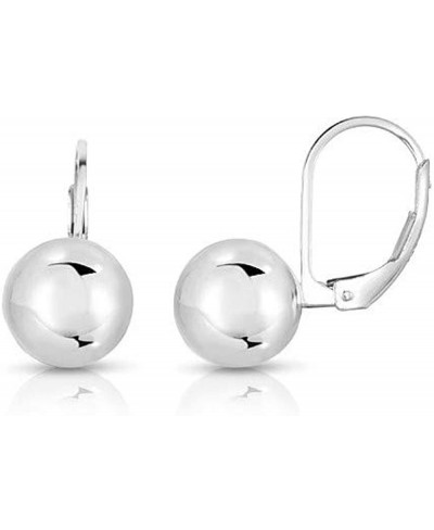 925 Sterling Silver Leaverback Earrings For Women Leaverback Bead Earring Ball Bead Earrings For Women 6MM 8MM 10MM 12MM $20....