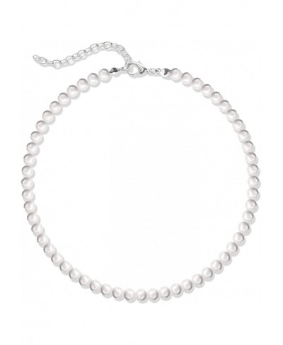 Pearl Necklace for Men Round Pearl Necklaces for Women White Pearl Jewelry $13.93 Pearl Strands