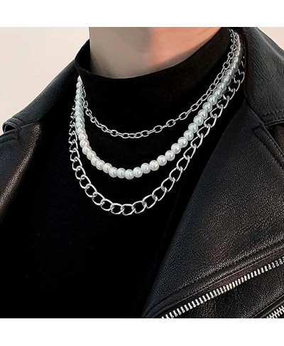 Pearl Necklace for Men Round Pearl Necklaces for Women White Pearl Jewelry $13.93 Pearl Strands