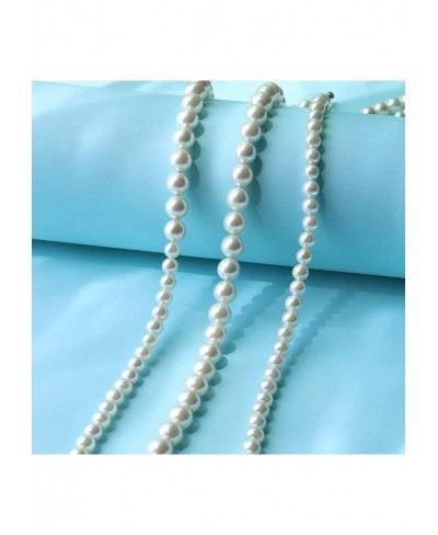 Pearl Necklace for Men Round Pearl Necklaces for Women White Pearl Jewelry $13.93 Pearl Strands